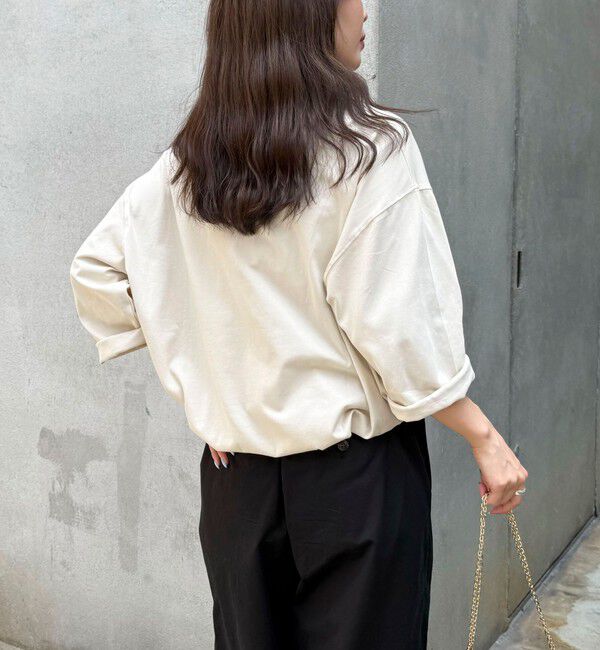 fredy emue「ホースプリント裾ドロストTシャツ」|Tシャツ・カットソー|