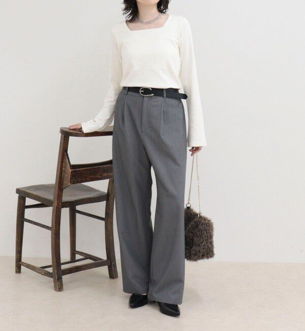 fredy emue「スクエアネックフレアスリーブカットソー」|Tシャツ・カットソー|