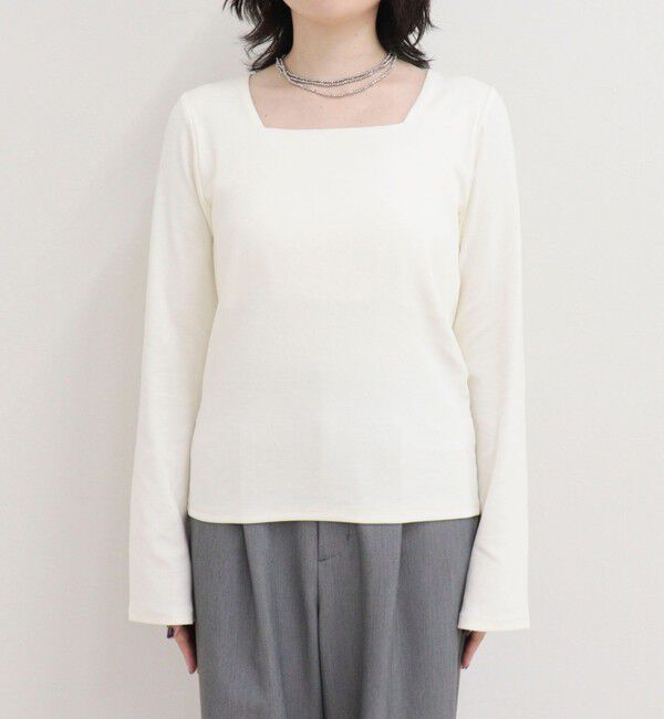 fredy emue「スクエアネックフレアスリーブカットソー」|Tシャツ・カットソー|