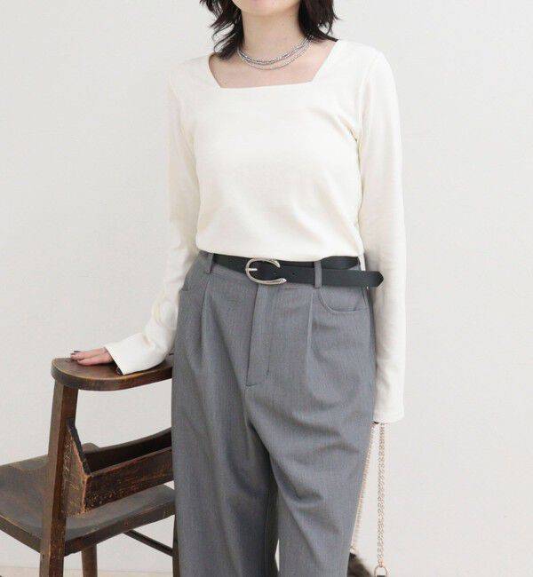 fredy emue「スクエアネックフレアスリーブカットソー」|Tシャツ・カットソー|