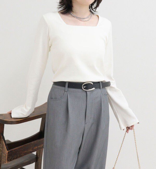 fredy emue「スクエアネックフレアスリーブカットソー」|Tシャツ・カットソー|