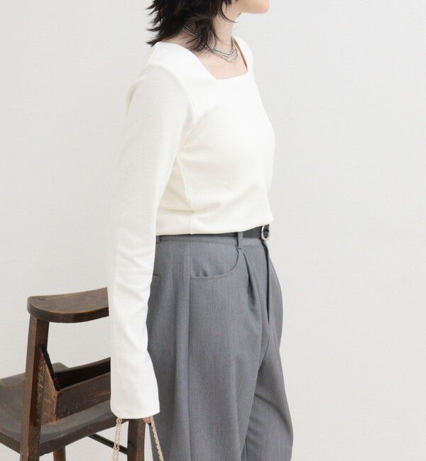fredy emue「スクエアネックフレアスリーブカットソー」|Tシャツ・カットソー|