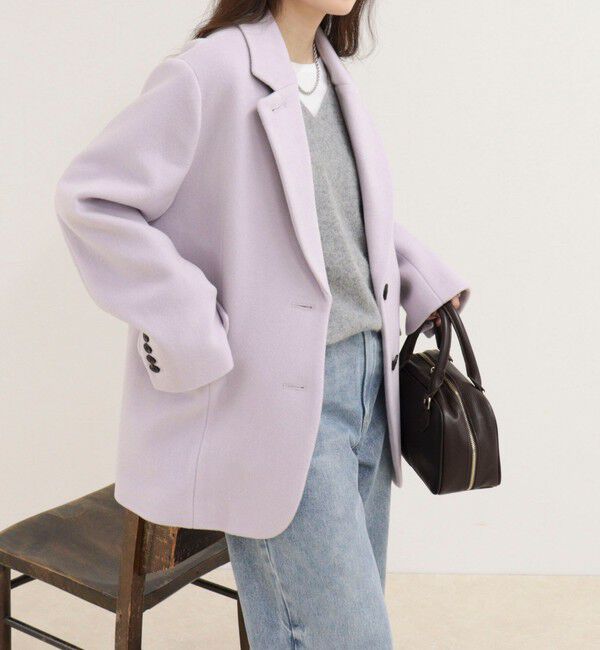fredy emue「PONTETORTOウールジャケットコート」|ダッフルコート|ラベンダー