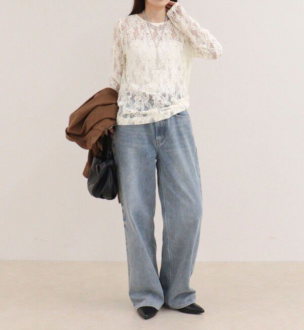 fredy emue「ドロストアシメレースプルオーバーカットソー」|Tシャツ・カットソー|