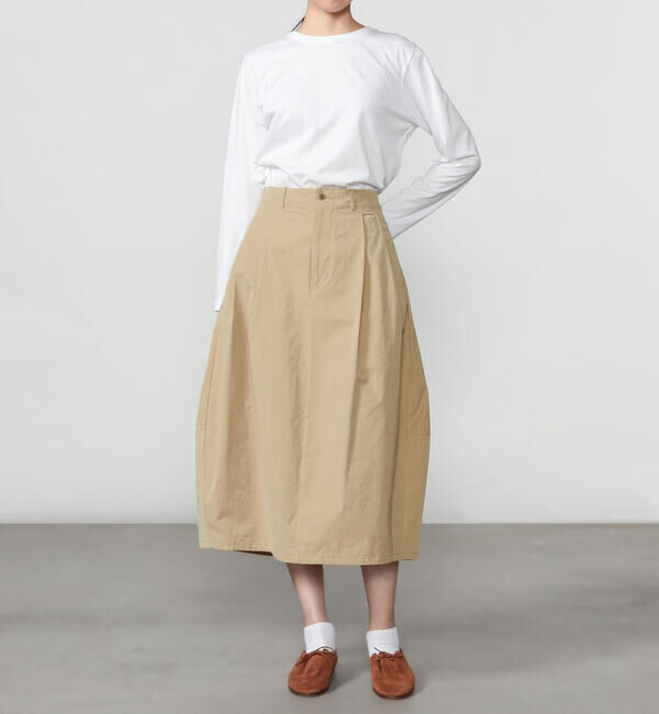  「HAVERSACK | ツイル コクーンロングスカート WOMEN」|スカート|