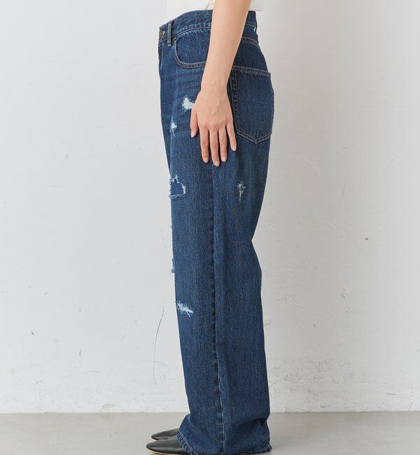  「【A・MONN】【オーバーサイズシルエット】パッチワークデニムパンツ」|デニム|