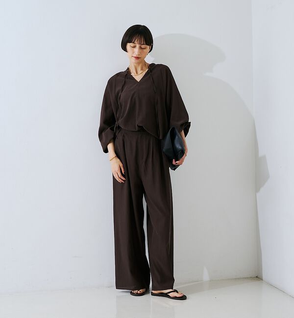 Rouge vif「【セットアップ対応】フィブリルスキッパーブラウス」|シャツ・ブラウス|