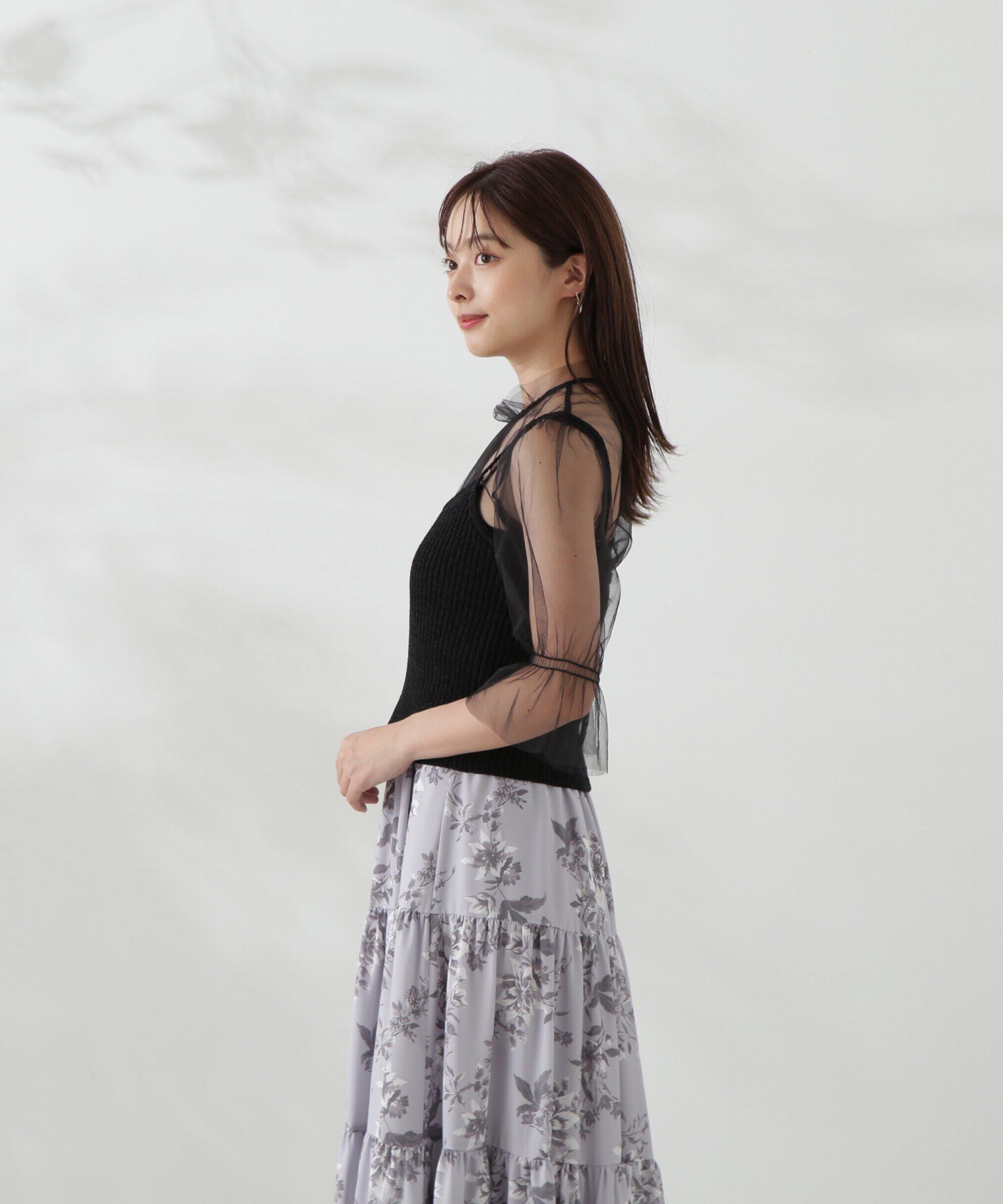 PROPORTION BODY DRESSING「チュールトップス&times;ニットビスチェ」|ニット・セーター|