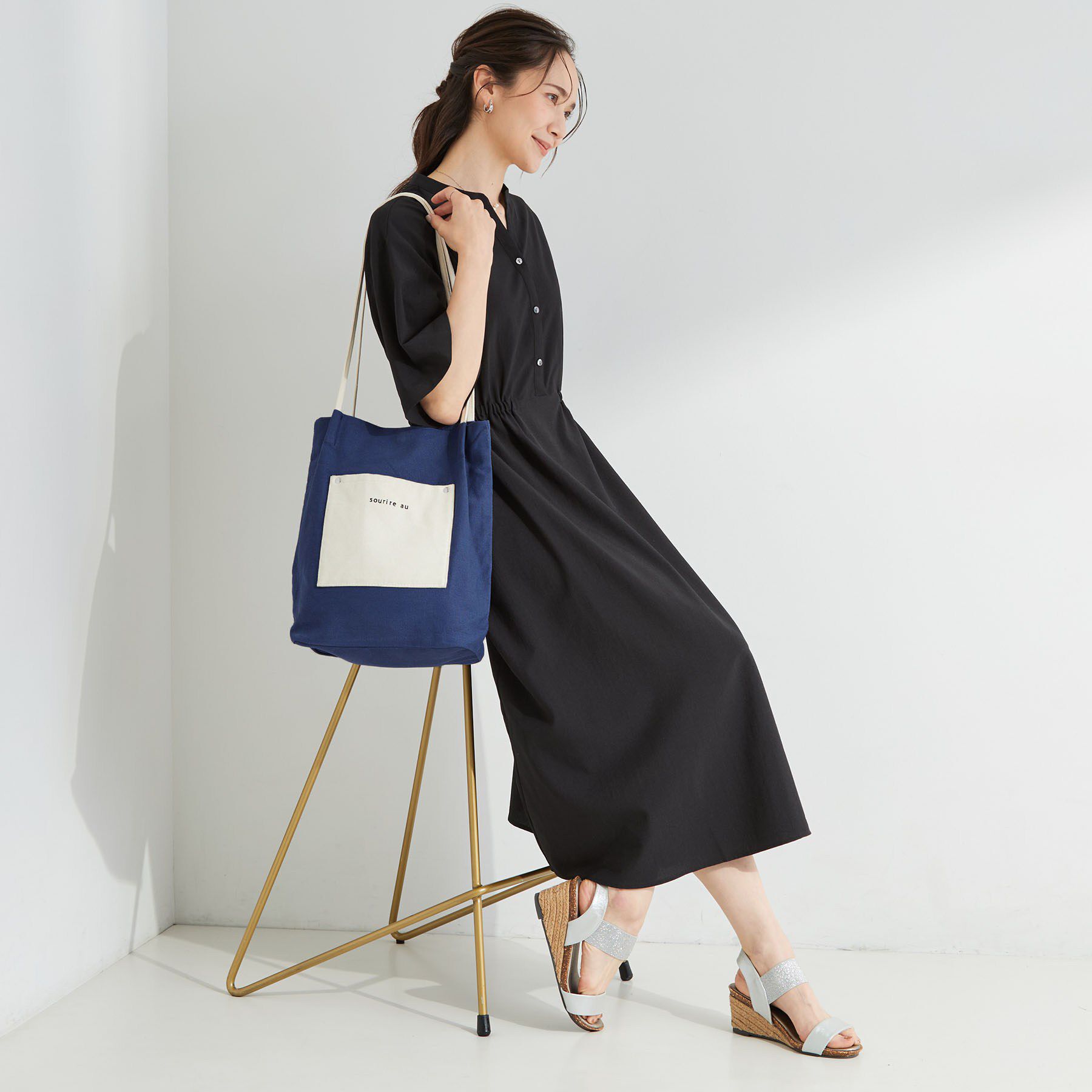 SHOO･LA･RUE「【A4サイズ/柄が選べる】肩掛けしやすい キャンバストートバッグ」|トートバッグ|