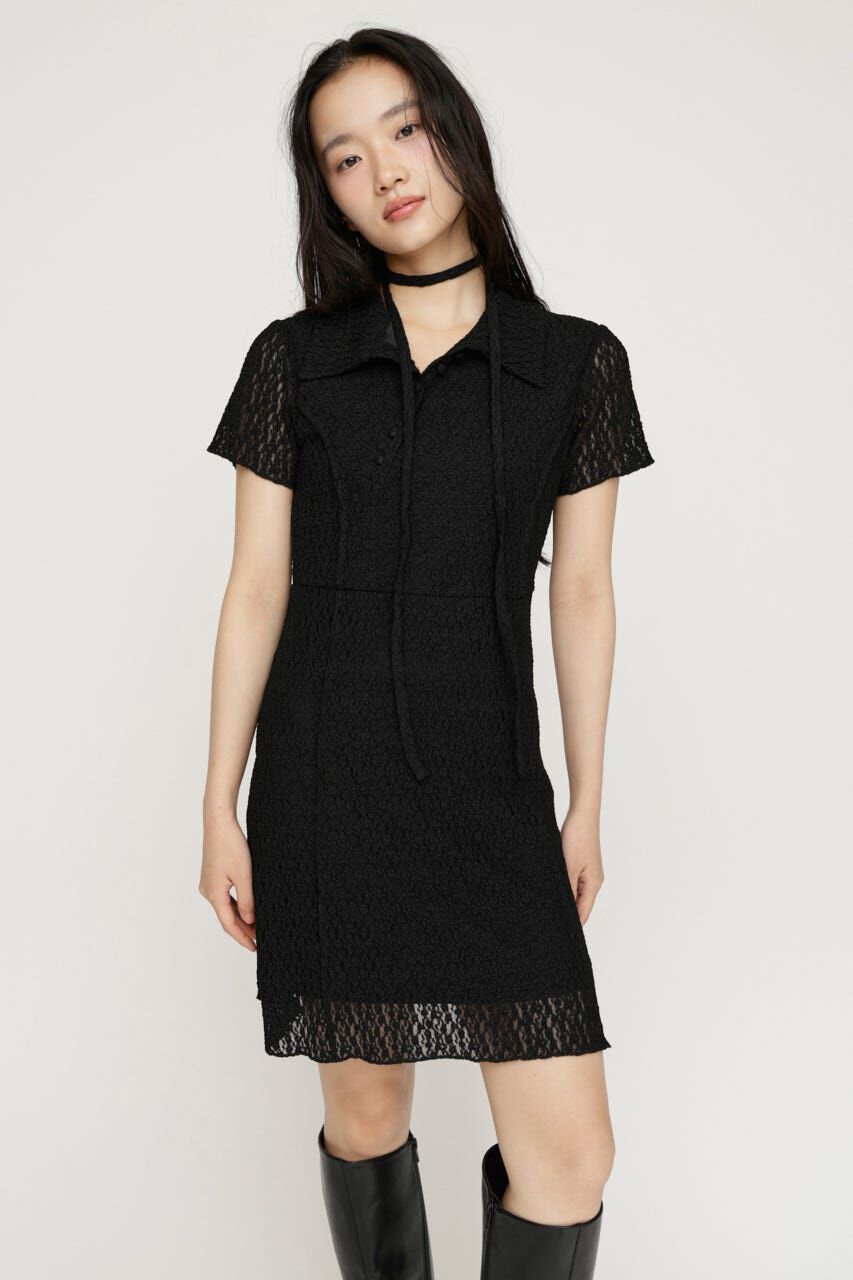 SLY「CUT JQ SHORT ワンピース」|ワンピース|BLK