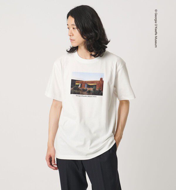 UNITED ARROWS「【別注】＜Georgia O&rsquo;Keeffe Museum＞グラフィック Tシャツ」|Tシャツ・カットソー|WHITE