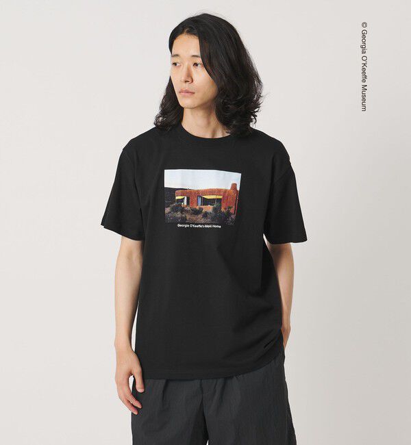UNITED ARROWS「【別注】＜Georgia O&rsquo;Keeffe Museum＞グラフィック Tシャツ」|Tシャツ・カットソー|BLACK