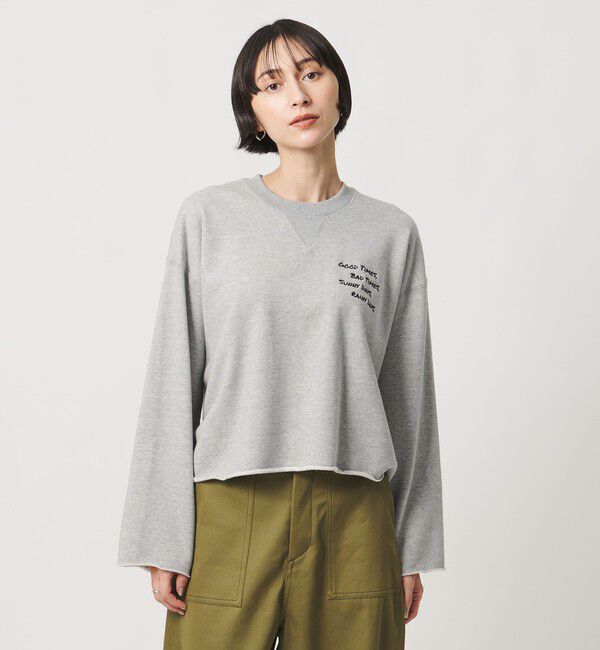 UNITED ARROWS「＜SACRA＞エンブロイダリー スウェット」|スウェット・ジャージ|MD.GRAY
