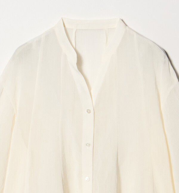 UNITED ARROWS green label relaxing「ラミーライク マチフレア ロングスリーブ ブラウス 通気性」|シャツ・ブラウス|