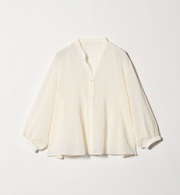 UNITED ARROWS green label relaxing「ラミーライク マチフレア ロングスリーブ ブラウス 通気性」|シャツ・ブラウス|