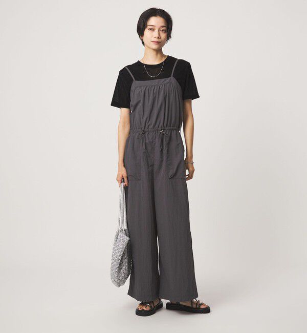 UNITED ARROWS green label relaxing「ウスカル キャミソール サロペット UVカット 撥水 接触冷感」|オールインワン|
