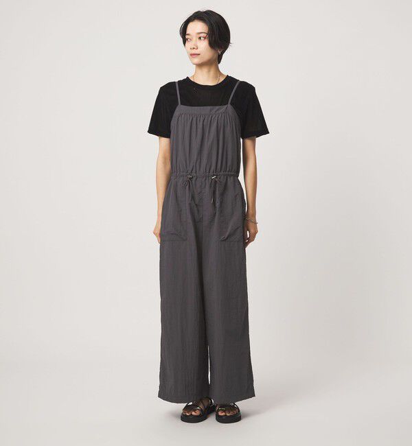 UNITED ARROWS green label relaxing「ウスカル キャミソール サロペット UVカット 撥水 接触冷感」|オールインワン|
