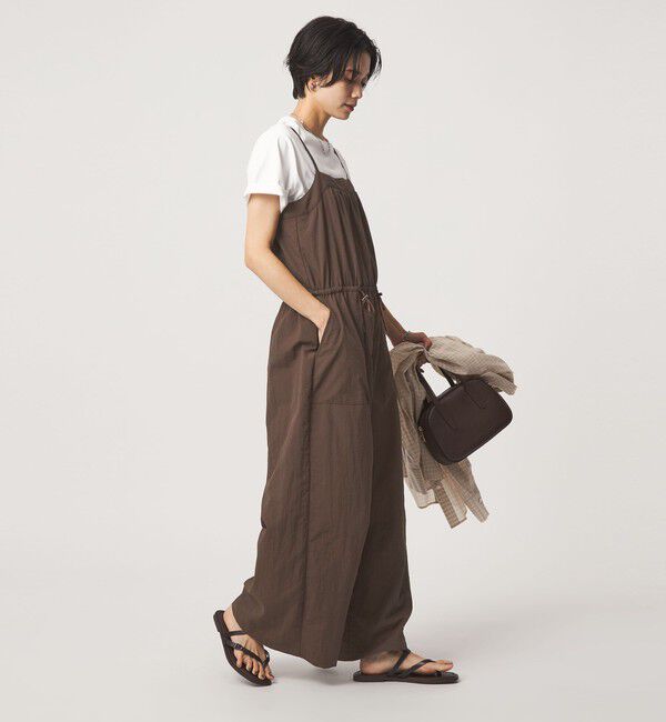 UNITED ARROWS green label relaxing「ウスカル キャミソール サロペット UVカット 撥水 接触冷感」|オールインワン|