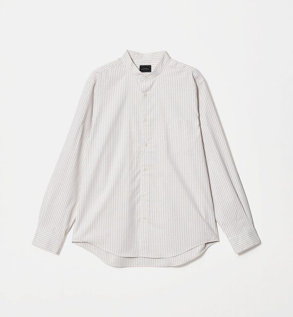 UNITED ARROWS green label relaxing「MULTI FUNCTION ピンオックス バンドカラー 長袖シャツ -UVカット・吸水速乾・遮熱-」|シャツ・ブラウス|BEIGE