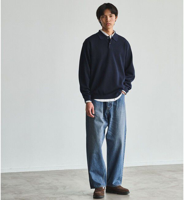 UNITED ARROWS green label relaxing「FINE BASIC ヴィンテージライク スライバー デニム パンツ W4」|チノ|