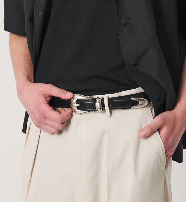 BEAUTY&YOUTH UNITED ARROWS「＜TORY LEATHER＞クリースド ベルト」|ベルト|BLACK