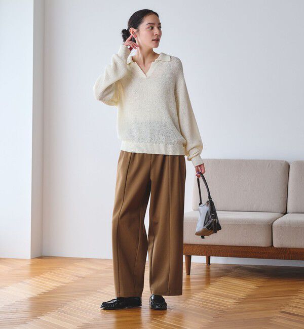 BEAUTY&YOUTH UNITED ARROWS「テープヤーン スキッパー ニットプルオーバー ウォッシャブル」|ニット・セーター|