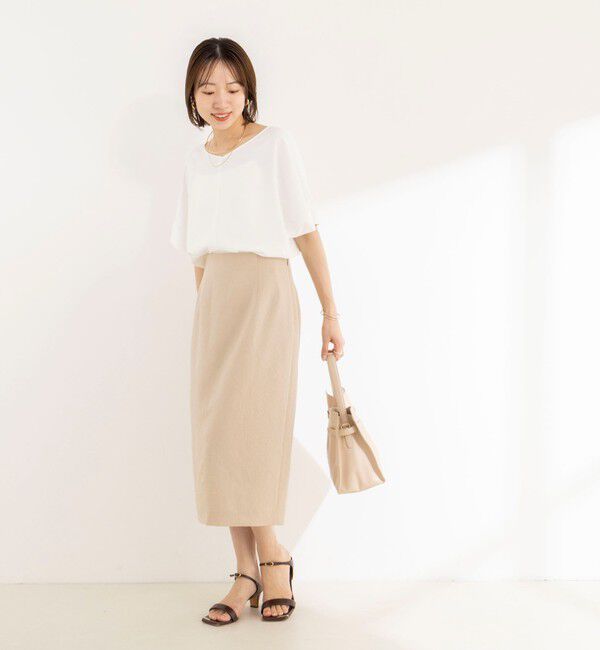 NOLLEY'S「【WEB＆一部店舗限定カラー】《セットアップ対応》ジョーゼットＶネックプルオーバー」|シャツ・ブラウス|