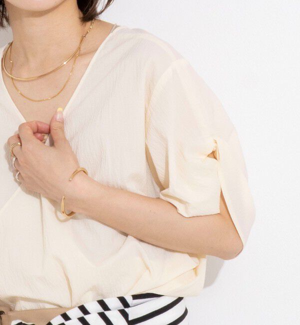 Rie Miller「ウォッシャブル2WAYブラウスシアーサッカー」|シャツ・ブラウス|