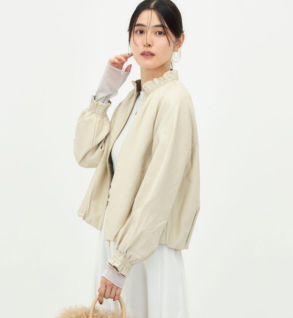 NOLLEY'S「【MARILYN MOON/マリリーンムーン】soft eco-leather blouson別注」|ブルゾン・スタジャン|