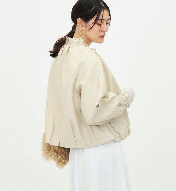 NOLLEY'S「【MARILYN MOON/マリリーンムーン】soft eco-leather blouson別注」|ブルゾン・スタジャン|