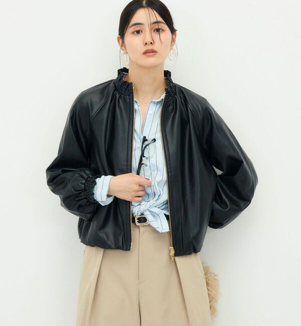 NOLLEY'S「【MARILYN MOON/マリリーンムーン】soft eco-leather blouson別注」|ブルゾン・スタジャン|
