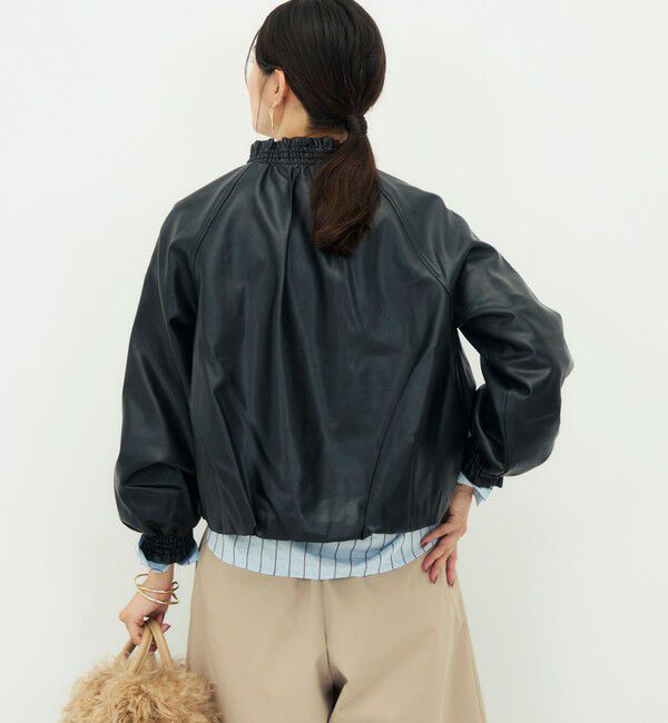 NOLLEY'S「【MARILYN MOON/マリリーンムーン】soft eco-leather blouson別注」|ブルゾン・スタジャン|