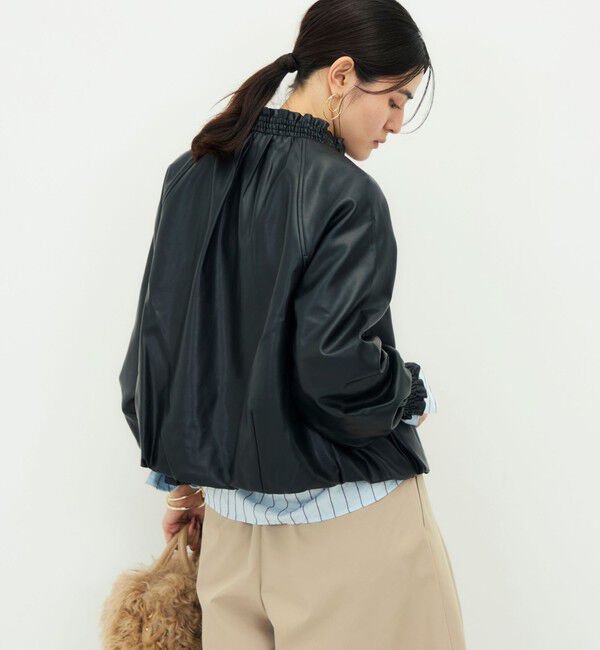 NOLLEY'S「【MARILYN MOON/マリリーンムーン】soft eco-leather blouson別注」|ブルゾン・スタジャン|