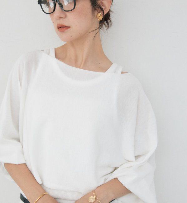  「【A・MONN】【セット着用可】cropped KNIT」|ニット・セーター|