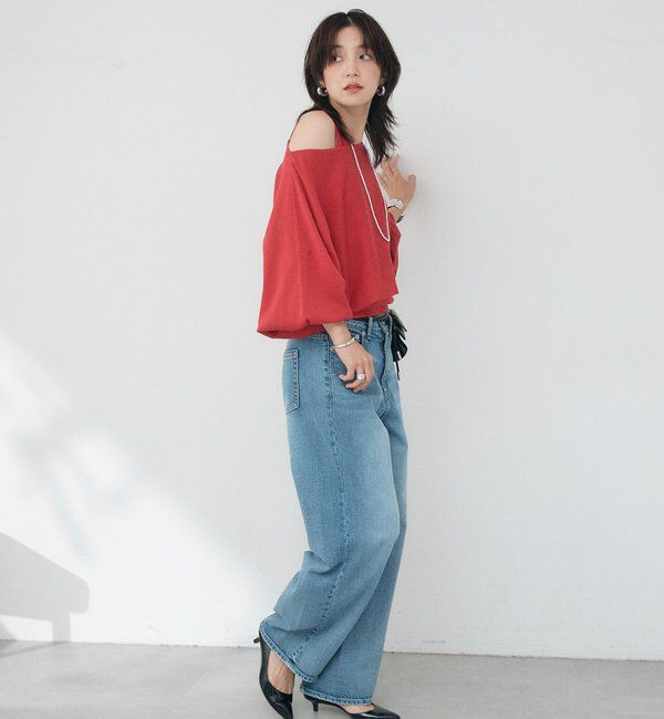  「【A・MONN】【セット着用可】cropped KNIT」|ニット・セーター|