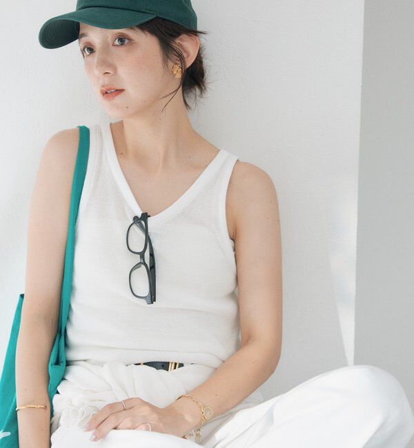  「【A・MONN】【セット着用可】tank KNIT」|ニット・セーター|オフホワイト