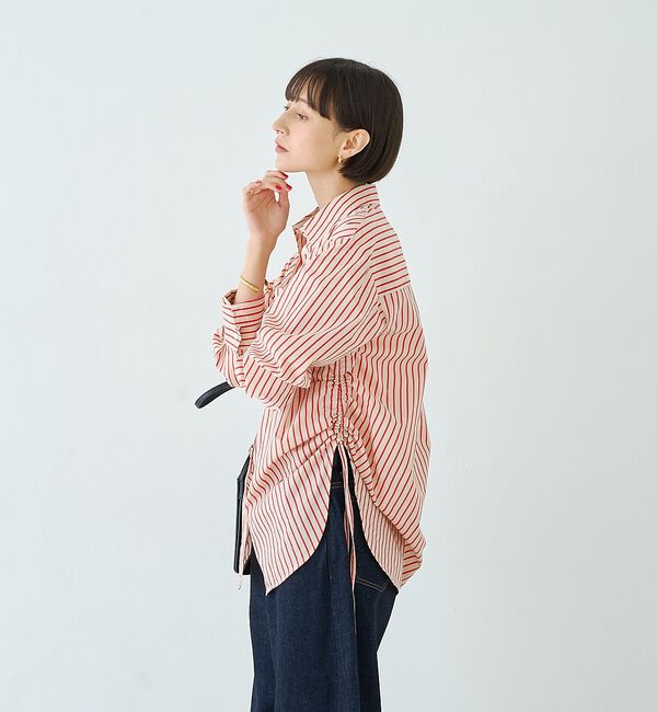 Rouge vif「ストライプサイドドロストシャツ」|シャツ・ブラウス|