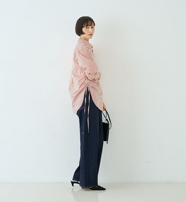 Rouge vif「ストライプサイドドロストシャツ」|シャツ・ブラウス|