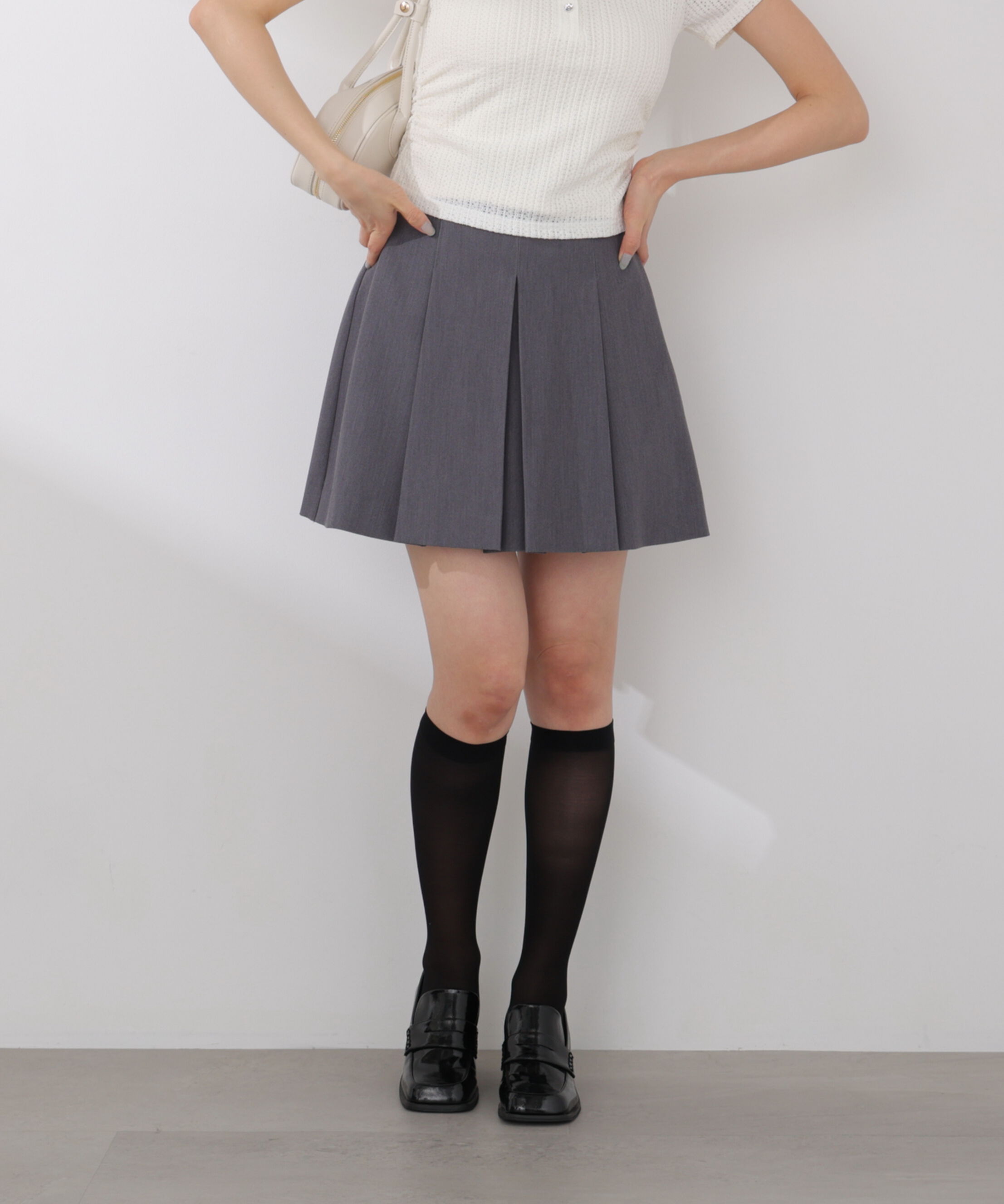 PROPORTION BODY DRESSING「＜加藤栞さん着用＞＜EDIT COLOGNE＞タックミニスカート」|スカート|