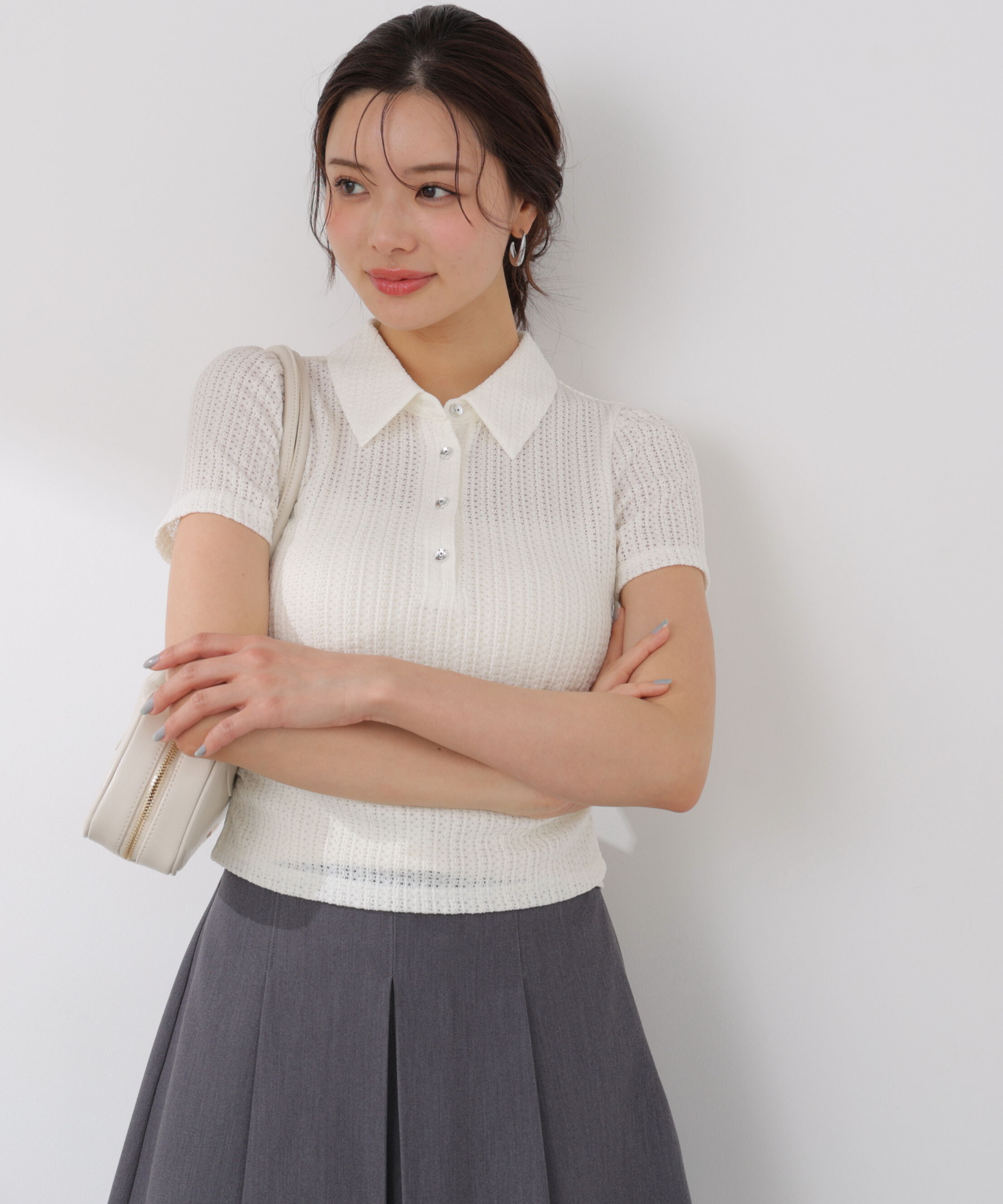 PROPORTION BODY DRESSING「〈EDIT COLOGNE〉レーススキッパートップス」|Tシャツ・カットソー|エクリュ1