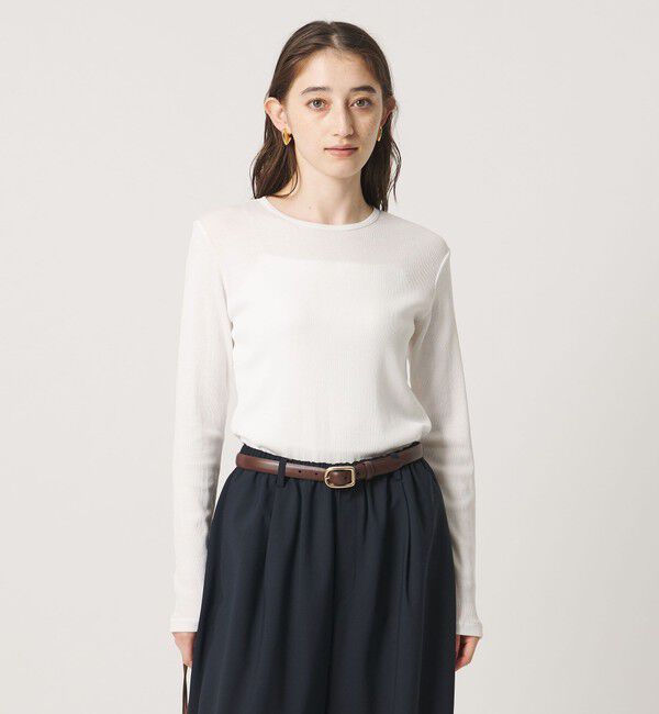 UNITED ARROWS「コットン テレコ クルーネック カットソー」|Tシャツ・カットソー|WHITE