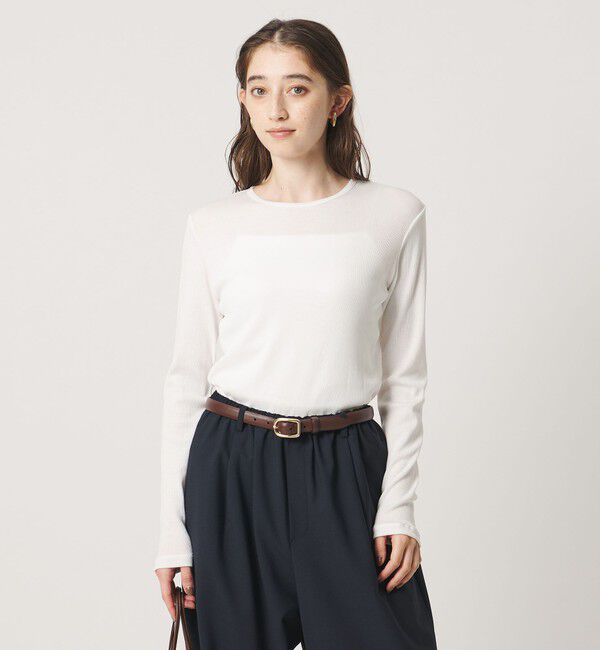 UNITED ARROWS「コットン テレコ クルーネック カットソー」|Tシャツ・カットソー|