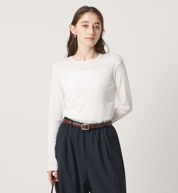 UNITED ARROWS「コットン テレコ クルーネック カットソー」|Tシャツ・カットソー|