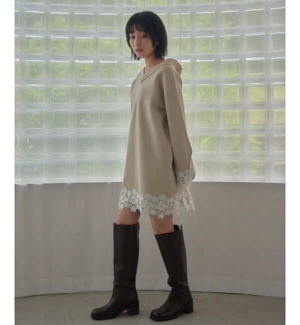 EMMEL REFINES「＜EMMEL REFINES＞EM レーストリミング ミニワンピース」|ワンピース|