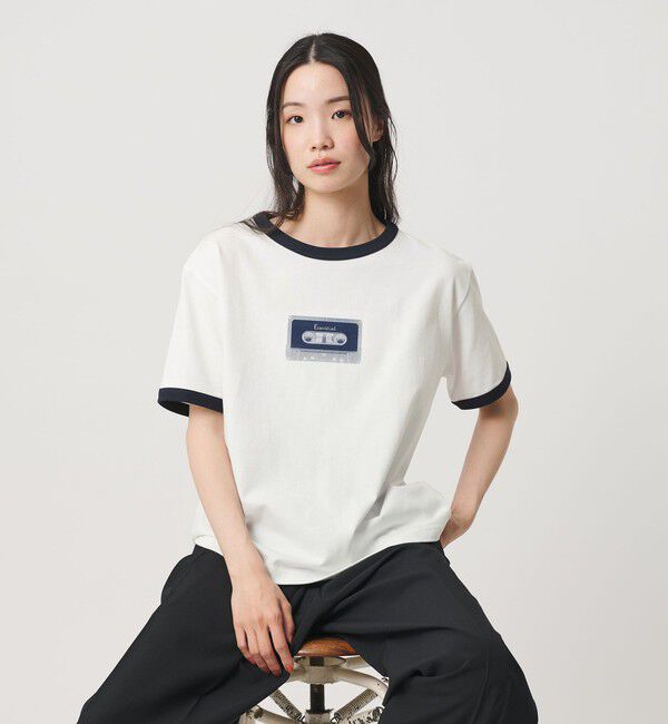 BEAUTY&YOUTH UNITED ARROWS「【WEB限定】グラフィック リンガーTシャツ」|Tシャツ・カットソー|OFF WHITE