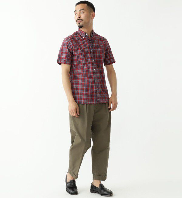 BEAMS「BEAMS PLUS / B.D. Short Sleeve Indigo Yarn Tartan Check」|シャツ・ブラウス|