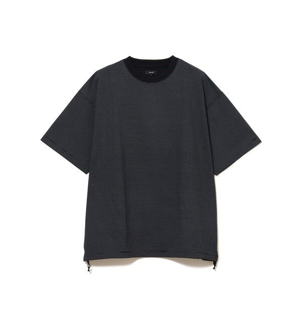BEAMS「マイクロ ボーダー Tシャツ【ワイドフィット】」|Tシャツ・カットソー|BLACK