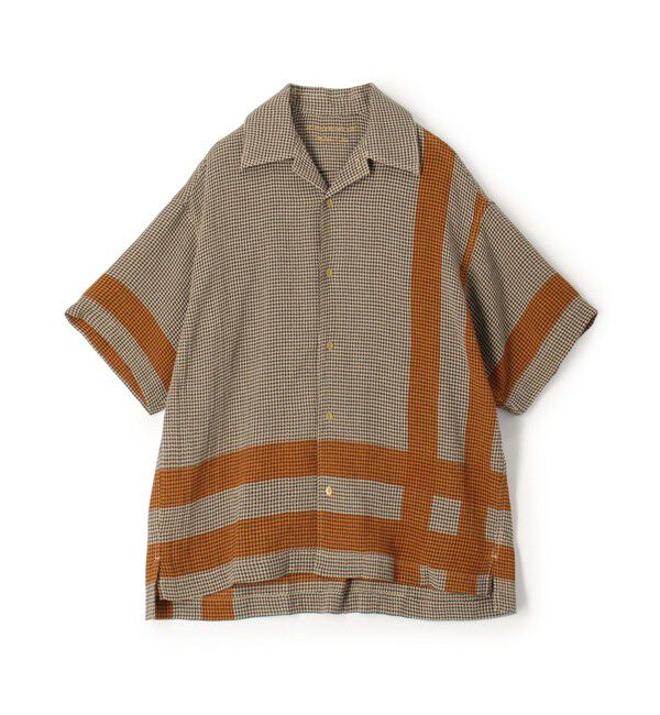 TOMORROWLAND MENS「インドコットン ブルゾンカラー半袖スカーフシャツ」|シャツ・ブラウス|48 オレンジ系