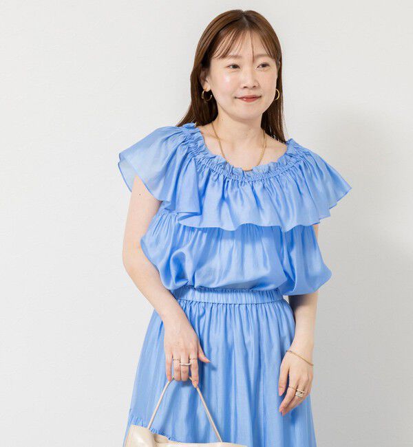 NOLLEY'S sophi「《セットアップ対応》【BECシリーズ】ウォッシャブルシアーローンオフショルブラウス」|シャツ・ブラウス|