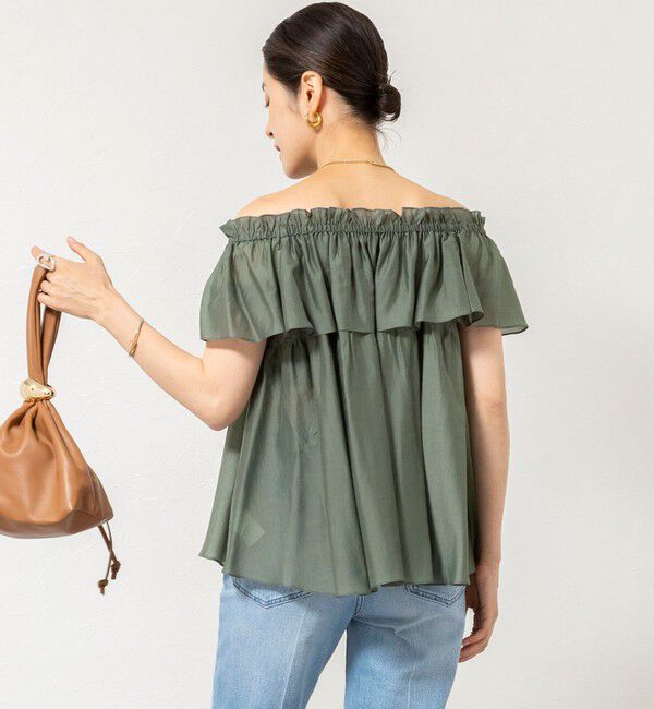 NOLLEY'S sophi「《セットアップ対応》【BECシリーズ】ウォッシャブルシアーローンオフショルブラウス」|シャツ・ブラウス|